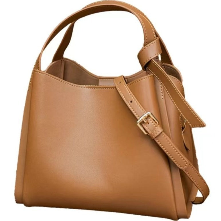 All-match Bag Women's Soft Cowhide Temperament Commute Crossbody Portable